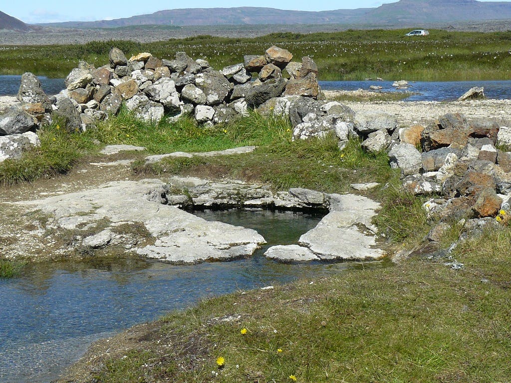 Landbrotalaug hot spring in Iceland