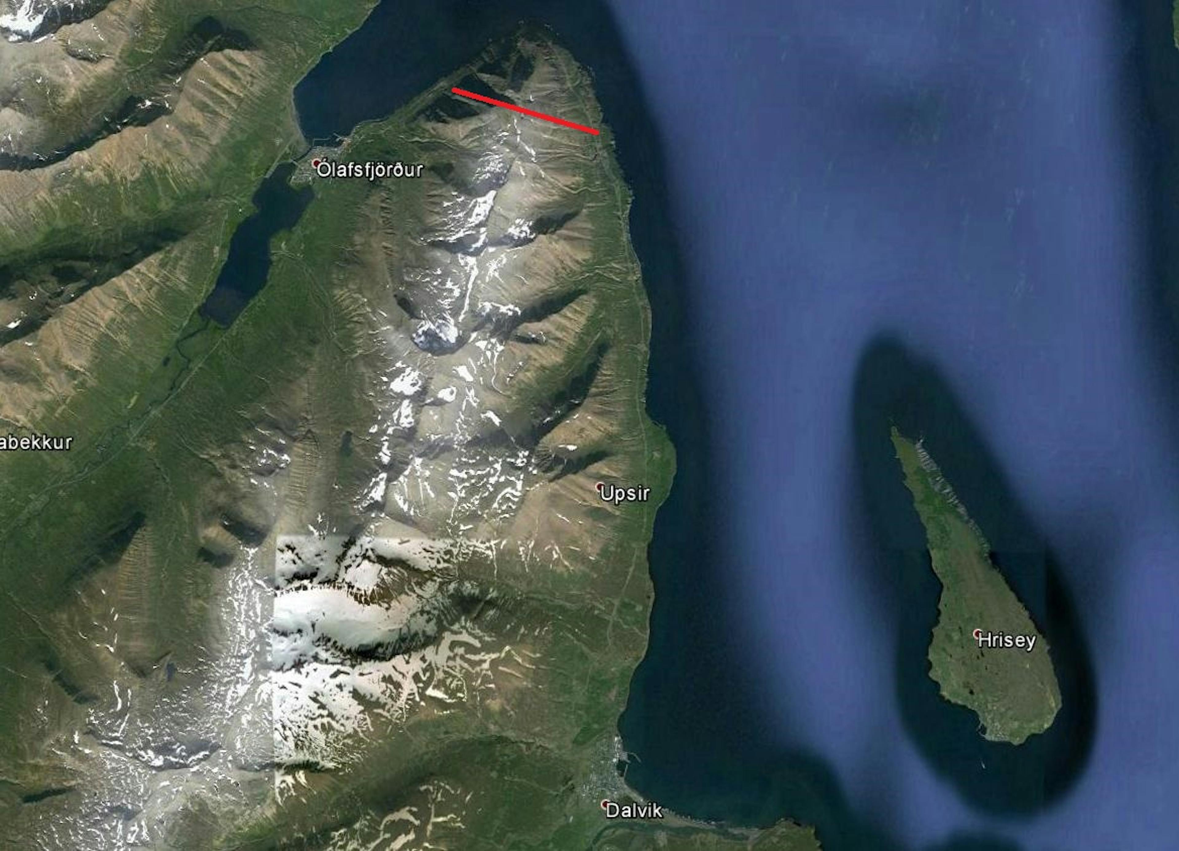 Múlagöng is the tunnel connecting Dalvík to Ólafsfjörður