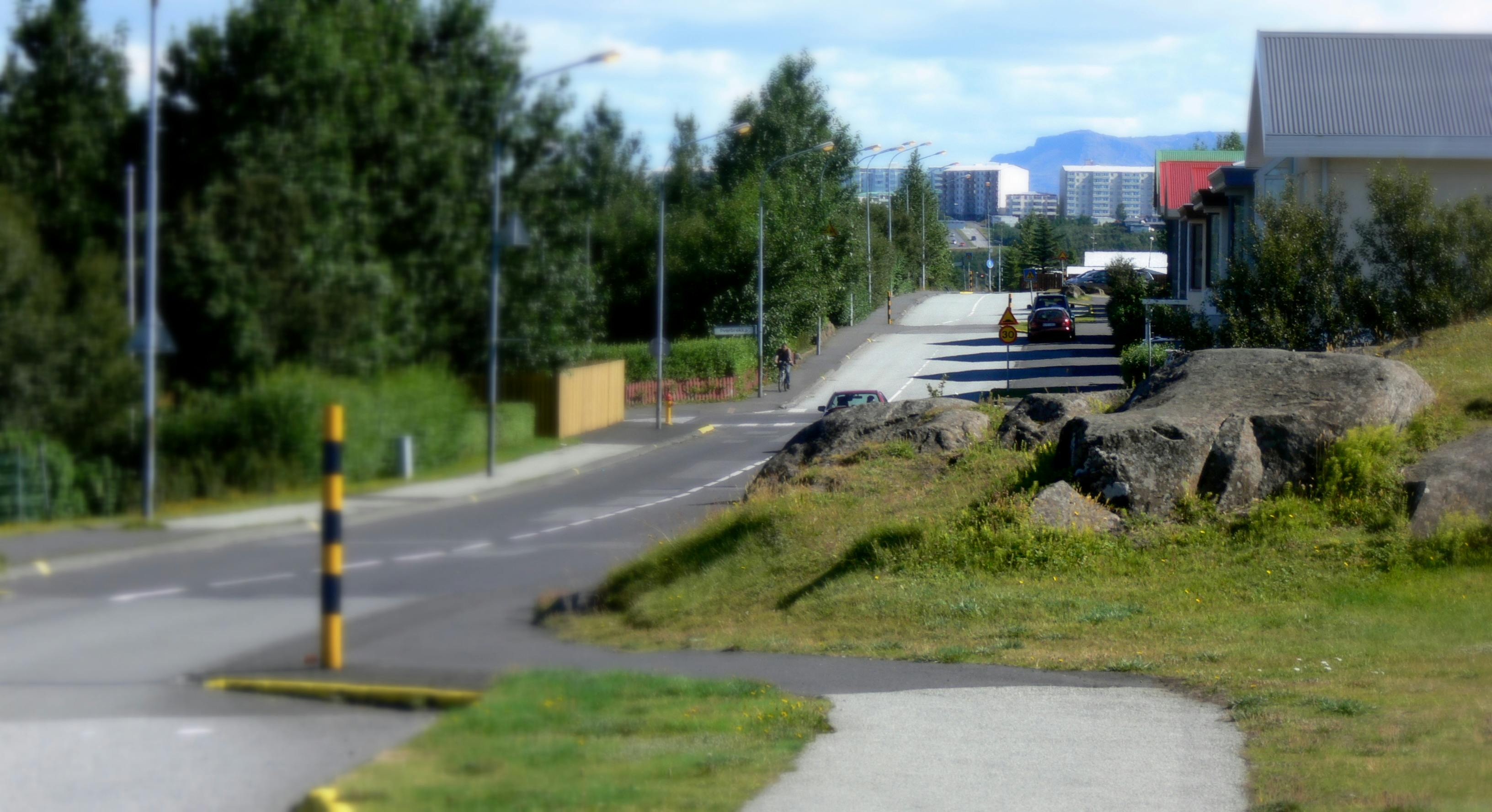 Road in Reykjavik, Iceland