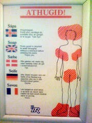 Washing rules for swimming pools in Iceland