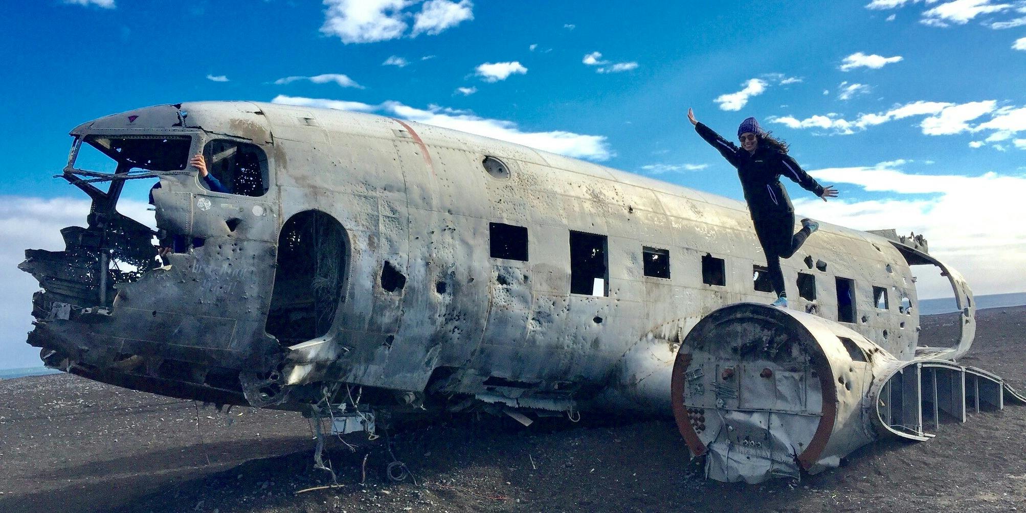 The crash site in Iceland