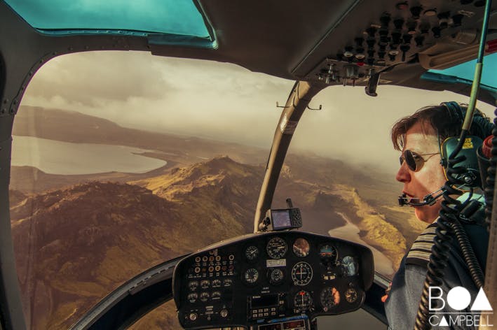 Helicopter tour in Iceland
