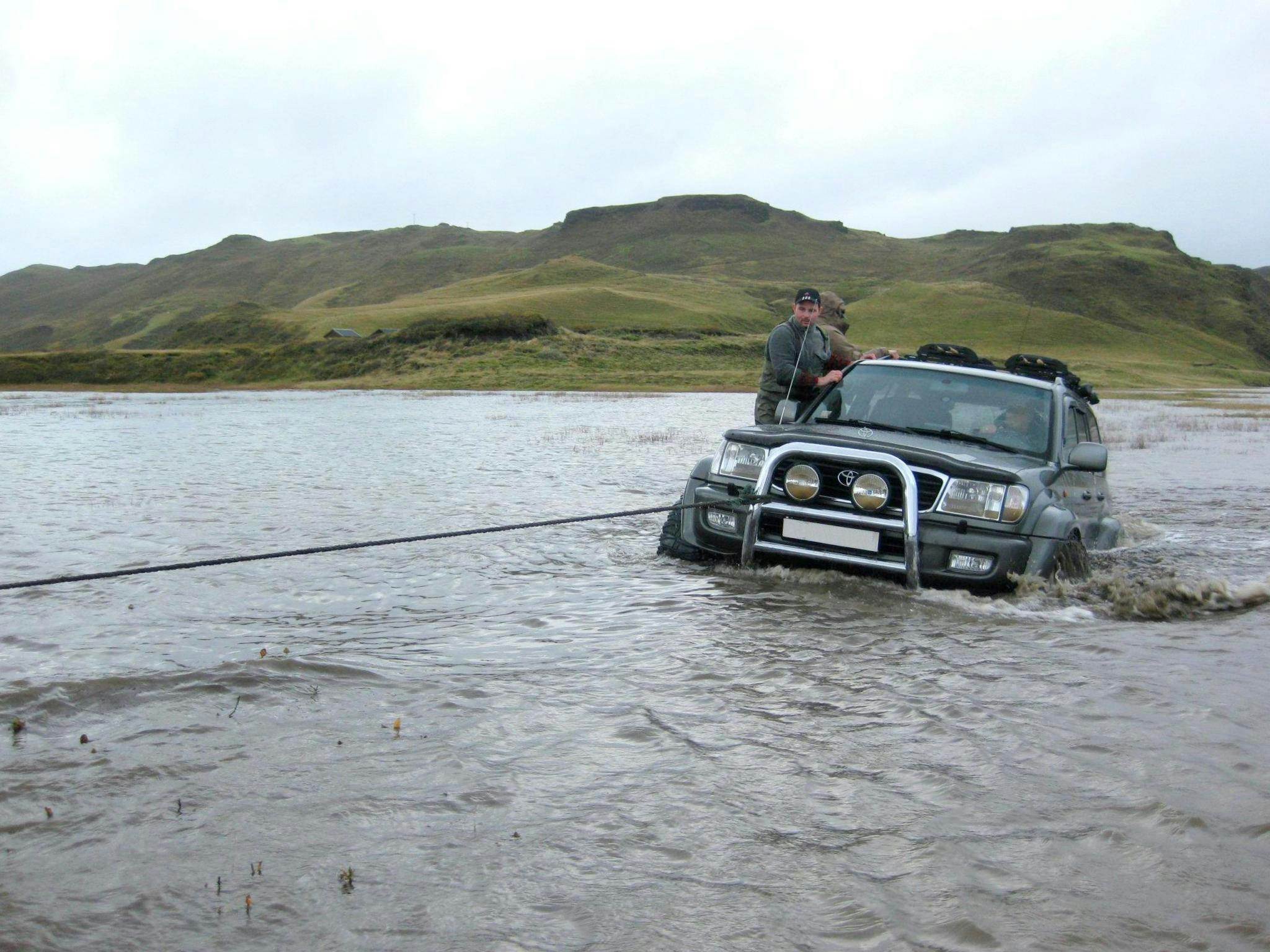 Crossing rivers in Iceland