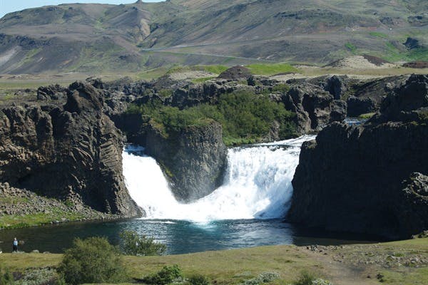 Hjálparfoss waterfall