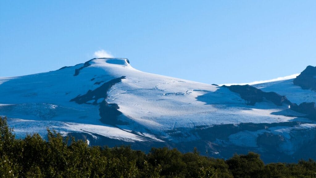 The glacier cap underneath the Eyjafjallajökull Volcano in South Iceland shot in 2008.