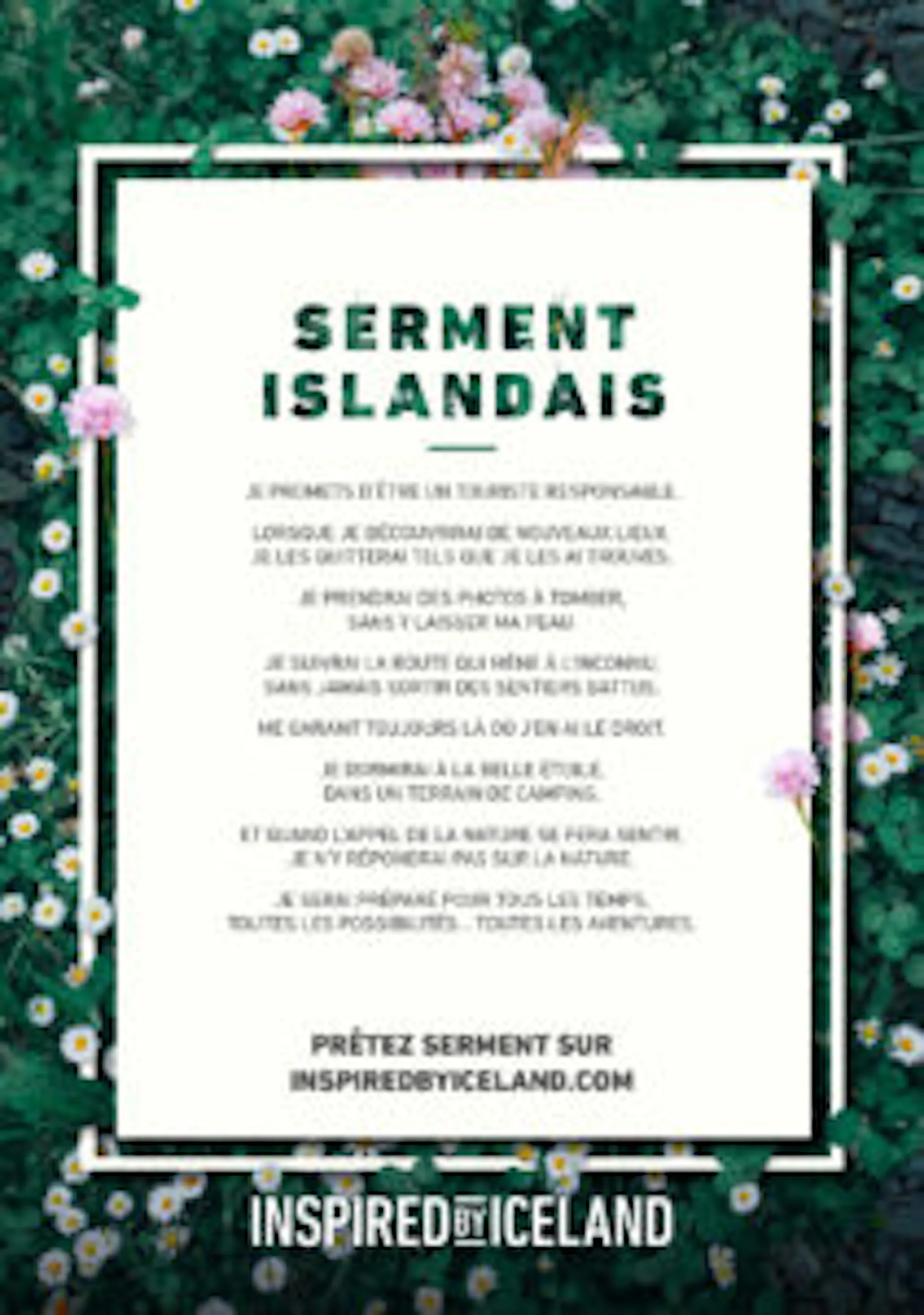 The Icelandic Pledge in French - L'engagement islandais