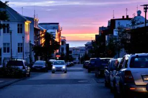 Driving in Reykjavik