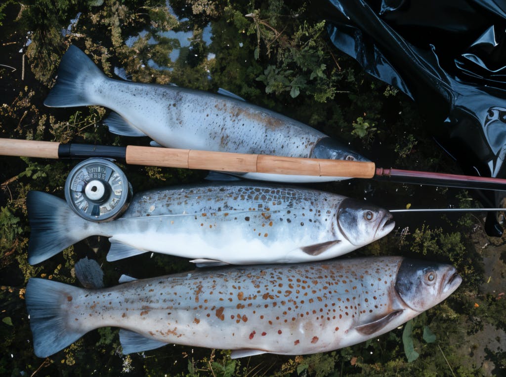 Sea trout fishing in Iceland.