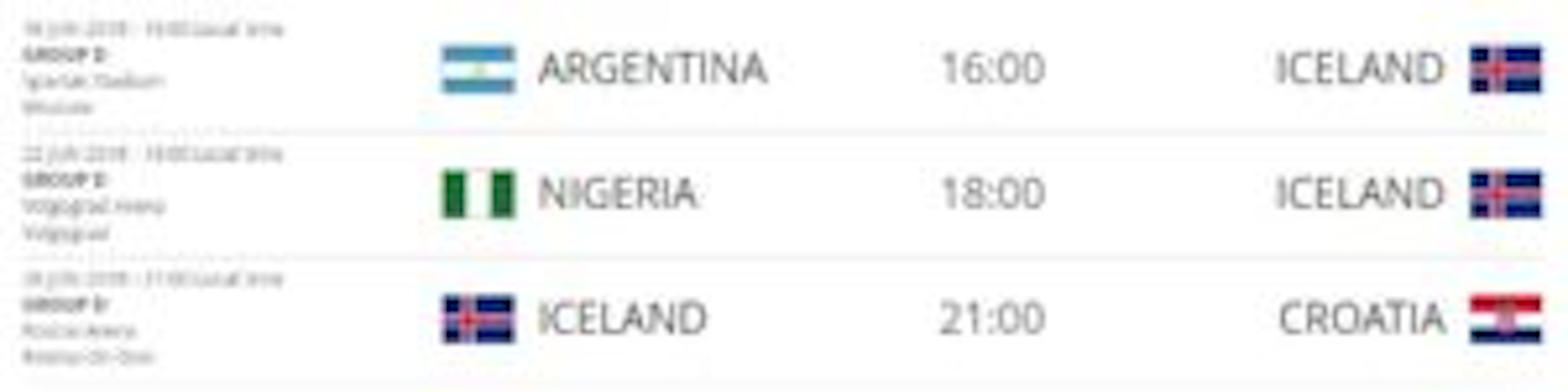 Iceland vs Argentina 2018