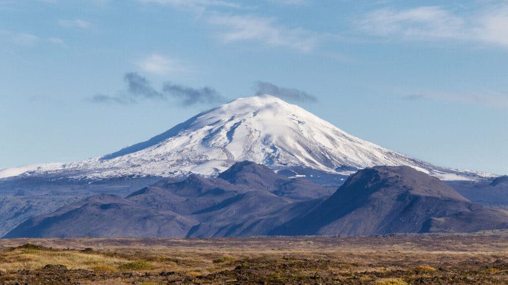 Hekla volcano in Iceland.