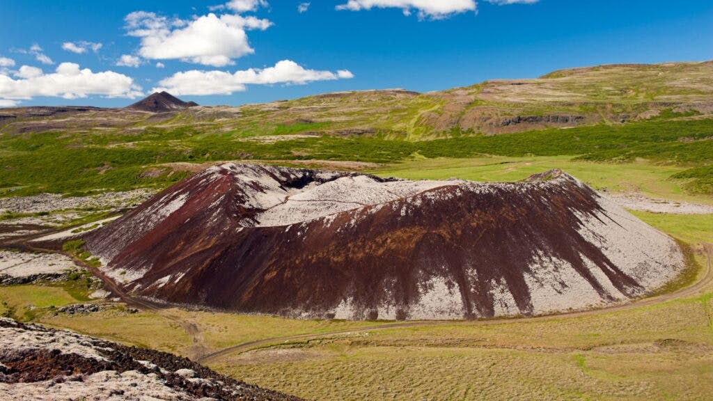 The Grabrok Crater in West Iceland.