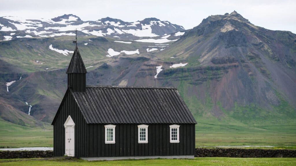 The Black Budir Church in West Iceland.