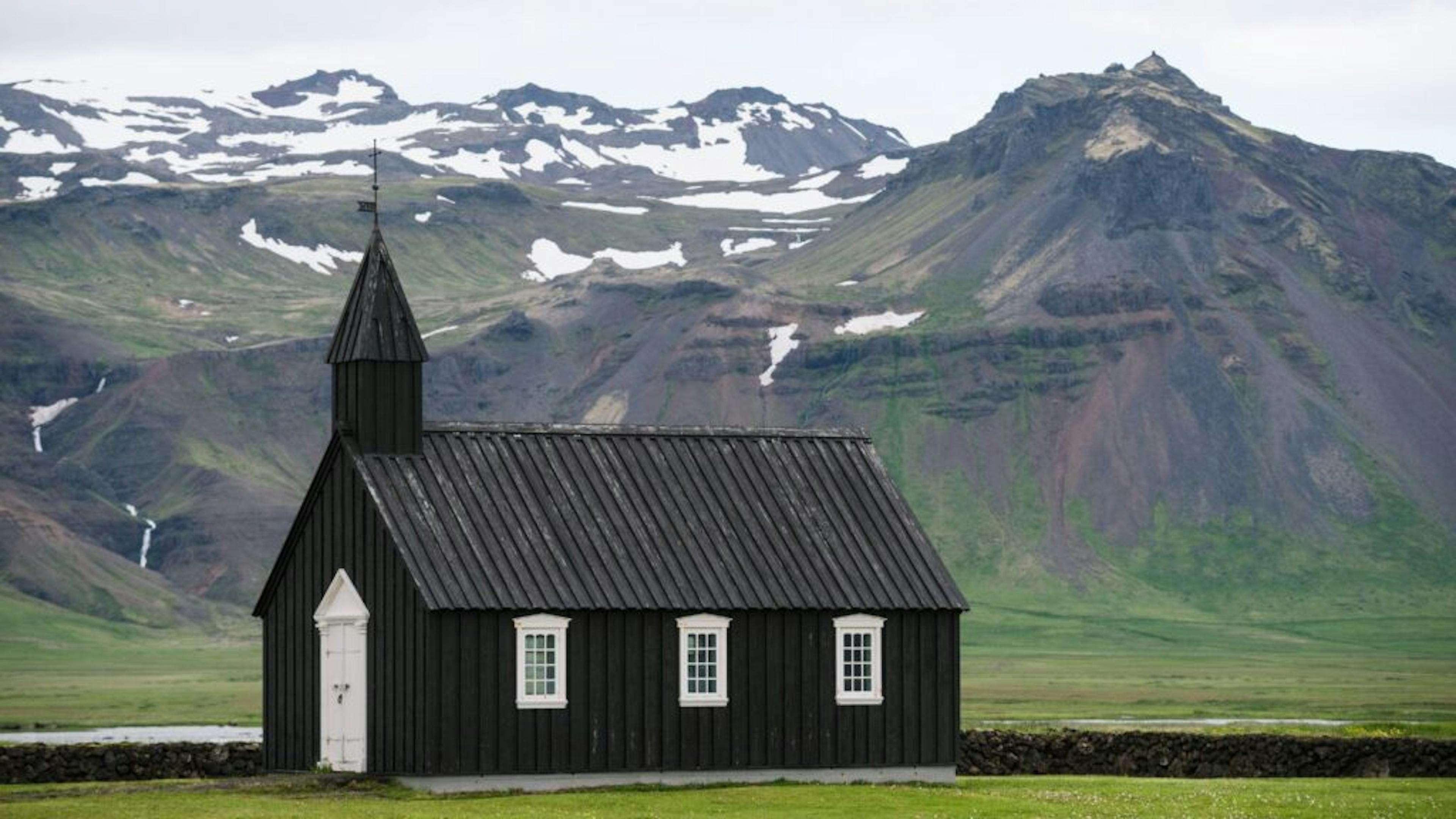 The Black Budir Church in West Iceland. 