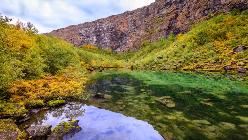Ásbyrgi Canyon in Iceland.