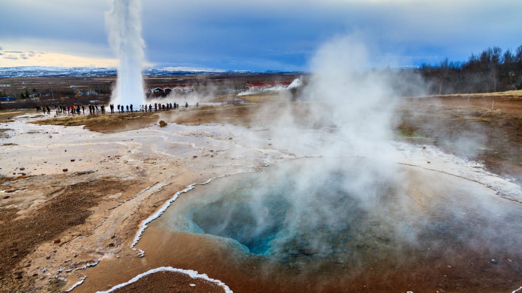 Geysir Geothermal Area in Iceland.