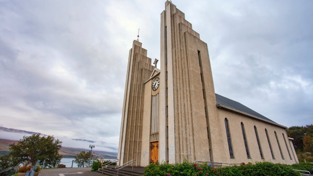 Akureyri church in North Iceland