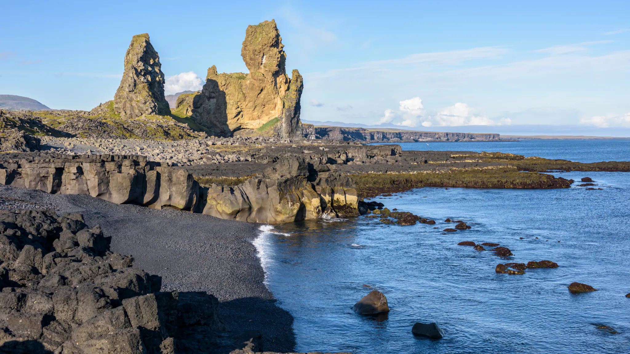Londrangar rock formations off the Snæfellsnes Peninsula.