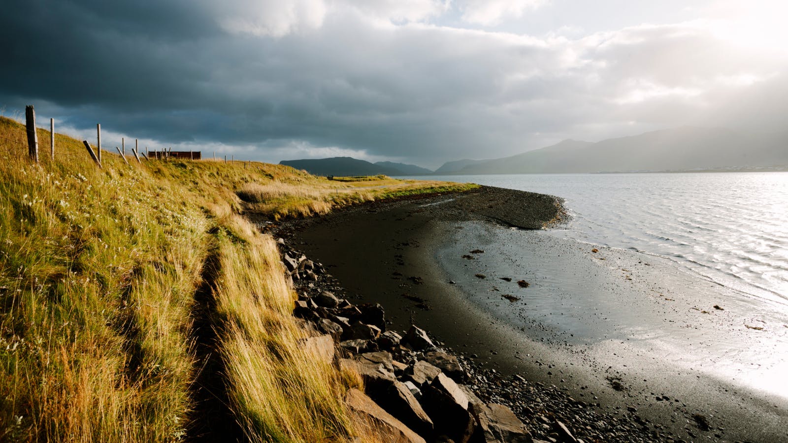 Black-sand beach on the Snæfellsnes Peninsula.