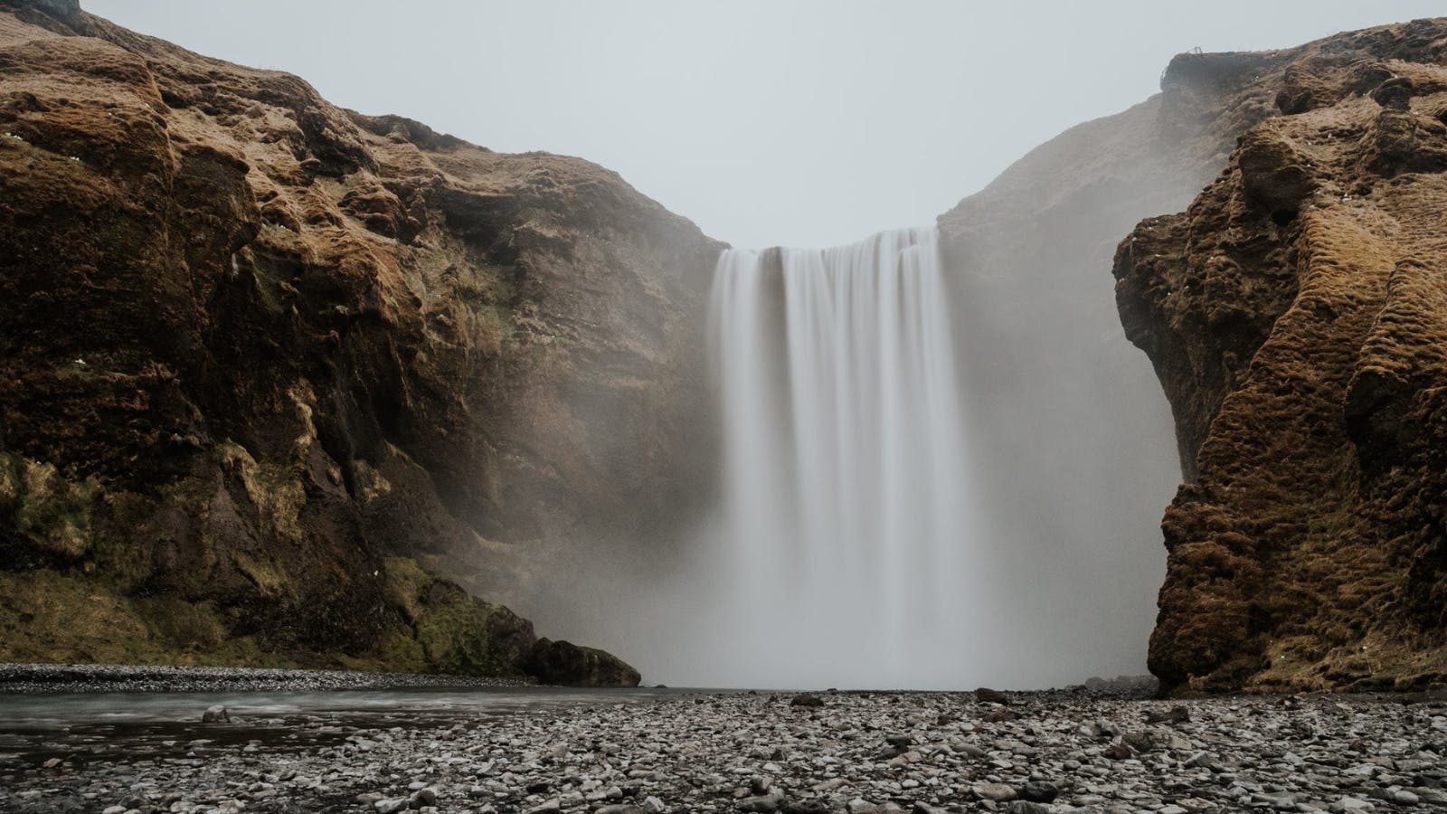 Dramatic photo of Skógafoss Waterfall, which features in Thor: The Dark World