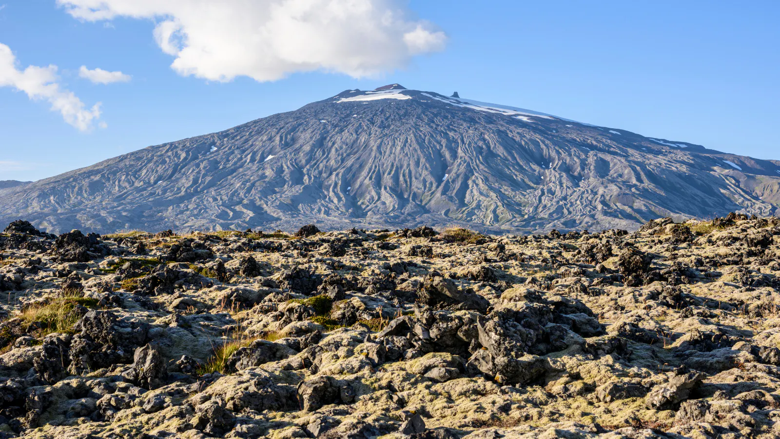 Snæfellsjökull in Iceland, which features in the famous movie Journey to the Center of the Earth