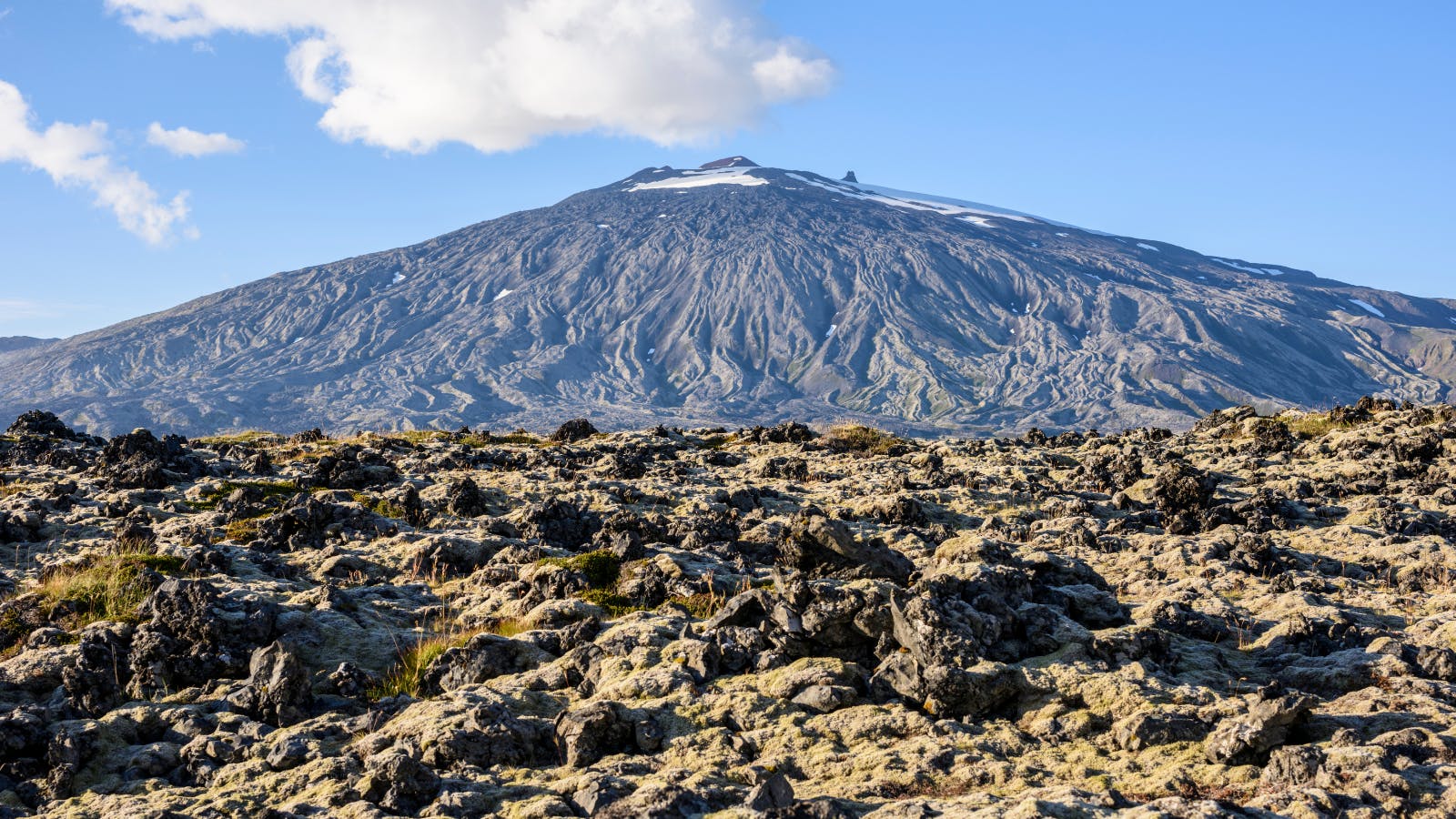 Snæfellsjökull in Iceland, which features in the famous movie Journey to the Center of the Earth