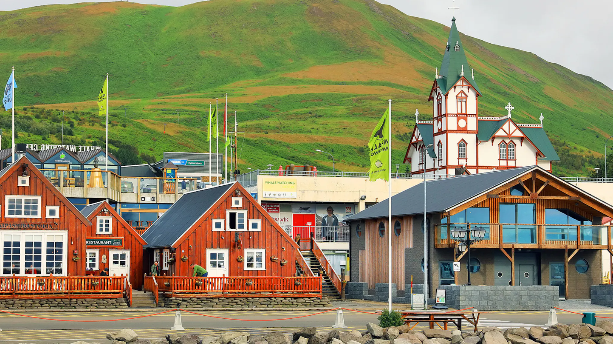 Húsavík in summer.