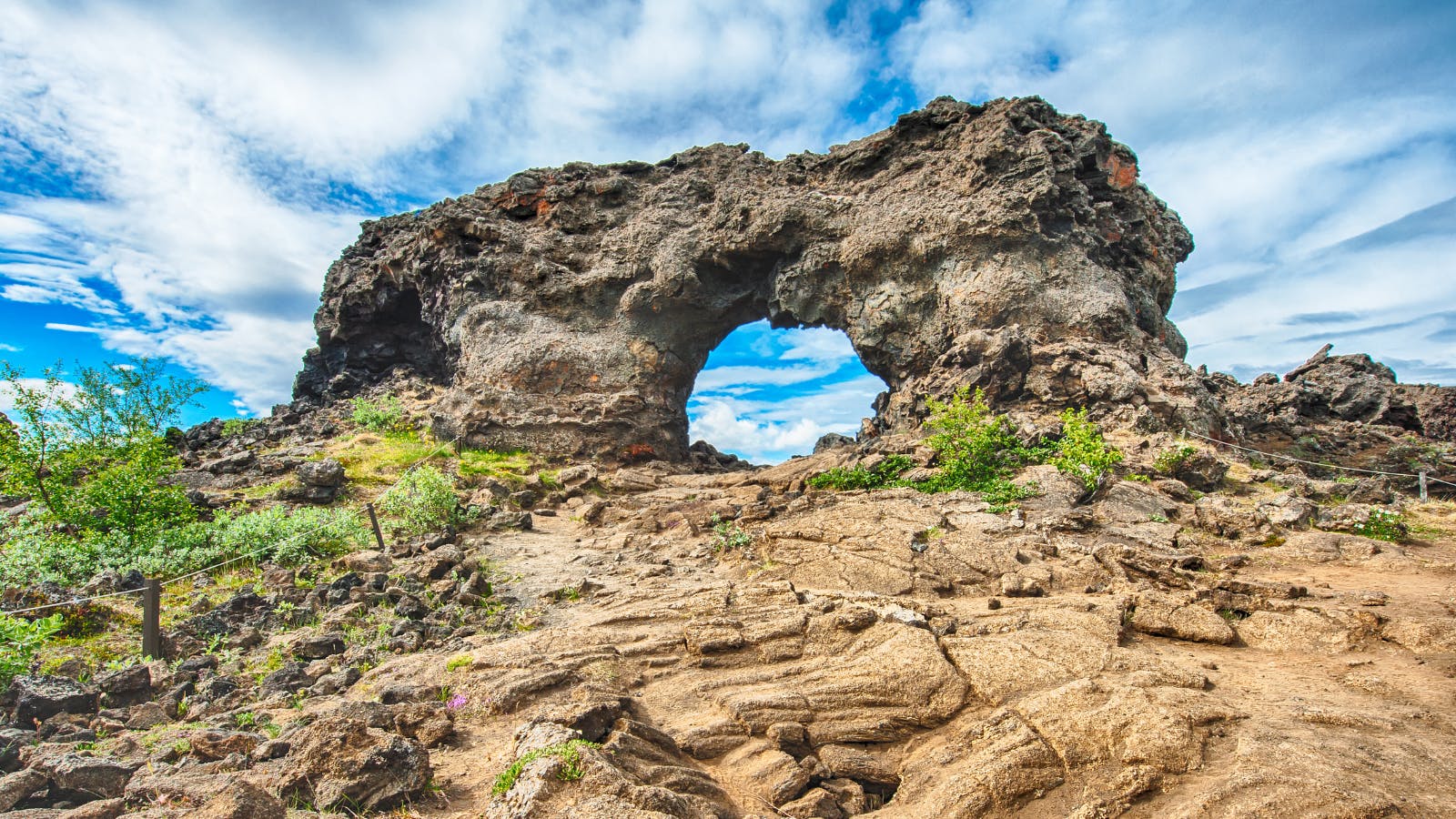 Dimmuborgir Rock Formations, near Lake Mývatn in Iceland