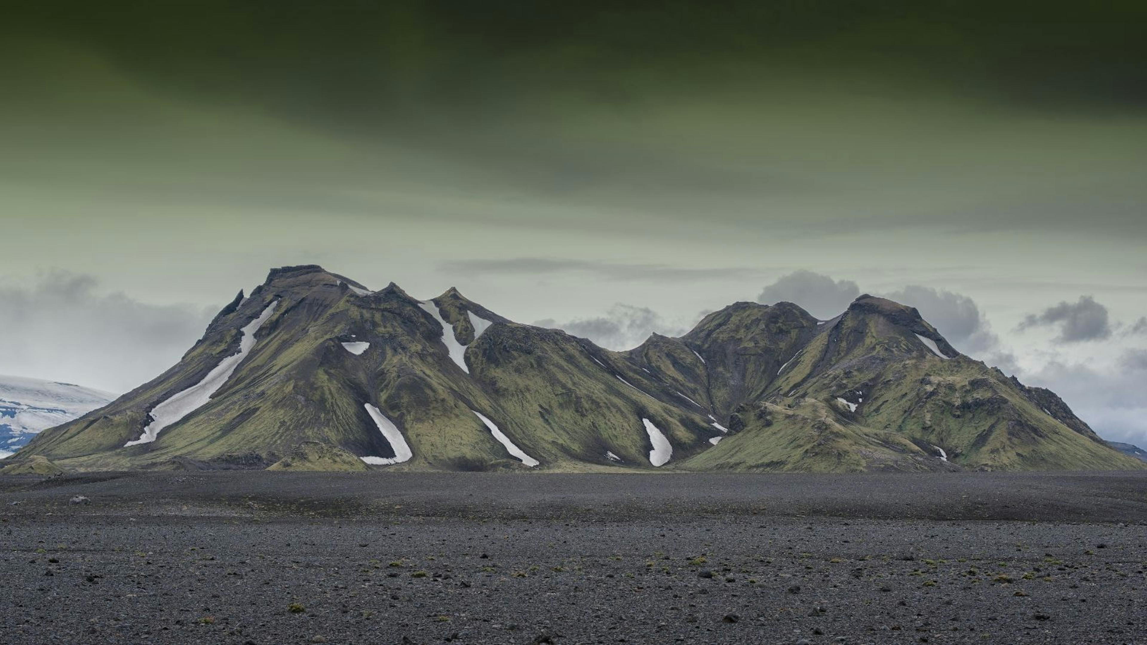 The Highlands of Iceland on a cloudy day.