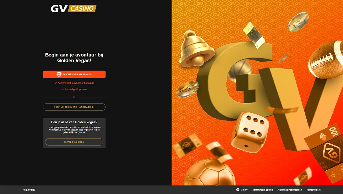 Registreer je gratis bij Golden Vegas Casino