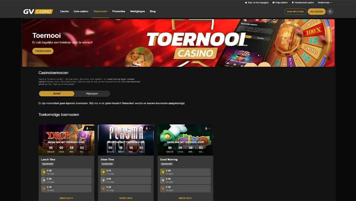 Toernooi-page Golden Vegas Casino