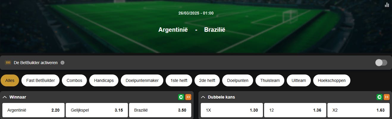 WK-kwalificatie | Argentinië – Brazilië | Golden Vegas Sport