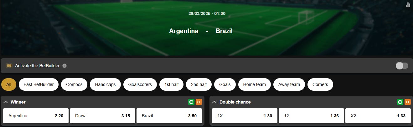World Cup Qualifiers | Argentina vs Brazil | Golden Vegas Sport