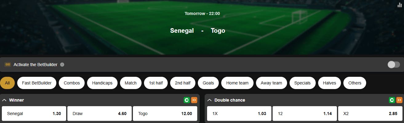 World Cup Qualifiers | Senegal vs Togo | Golden Vegas Sport