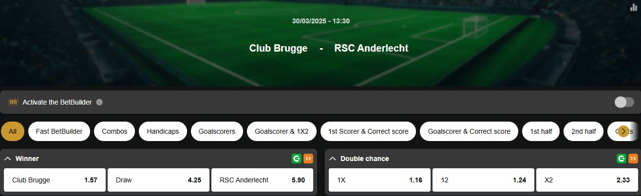 Playoffs Jupiler Pro League | Club Brugge vs Anderlecht | Golden Vegas Sport