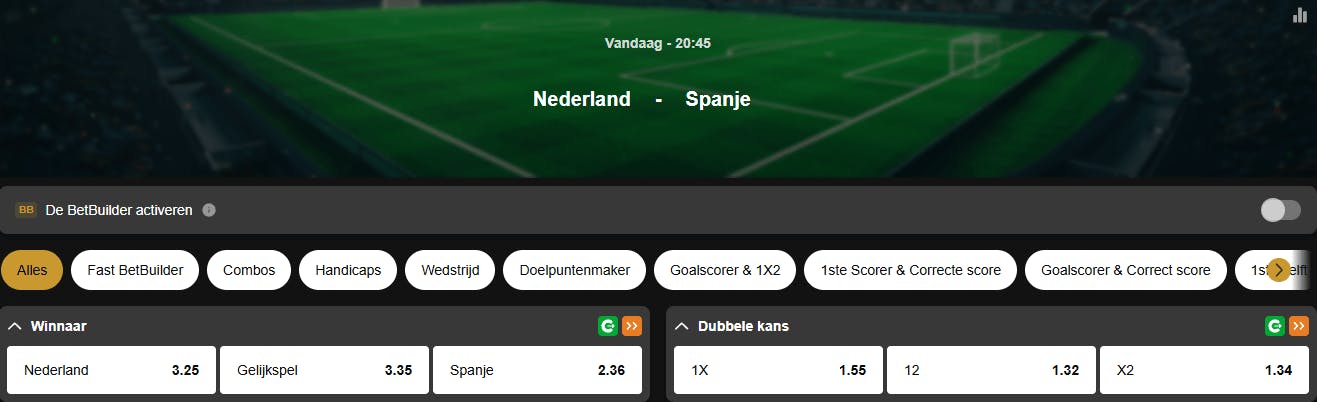 Nations League | Nederland - Spanje | Voetbal | Weddenschappen | Golden Vegas Sport
