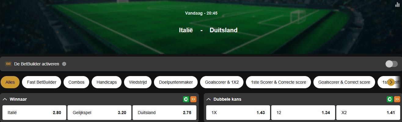 Nations League | Italië - Duitsland | Voetbal | Weddenschappen | Golden Vegas Sport