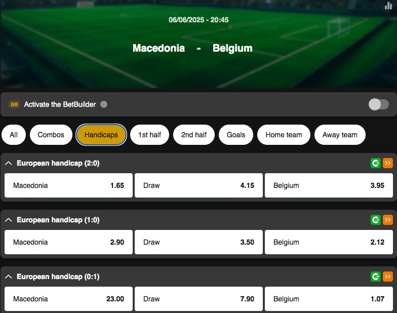 Eliminatoires Coupe du Monde 2026 | Macédoine du Nord - Belgique | Golden Vegas Sport