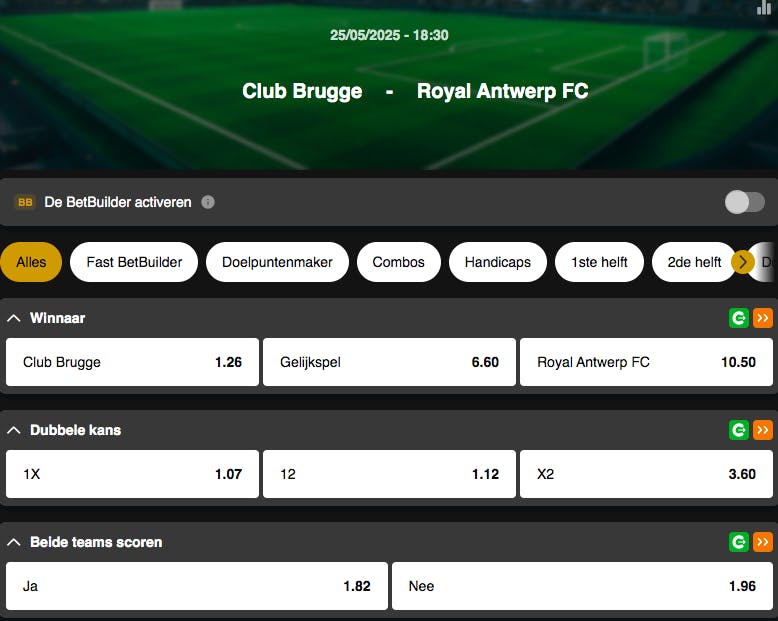Champions Playoffs Pro League | Club Bruges - Antwerp | Golden Vegas Sport