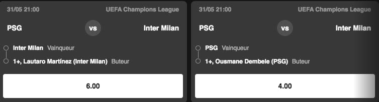 Champions League | PSG - Inter Milan | Golden Vegas Sport