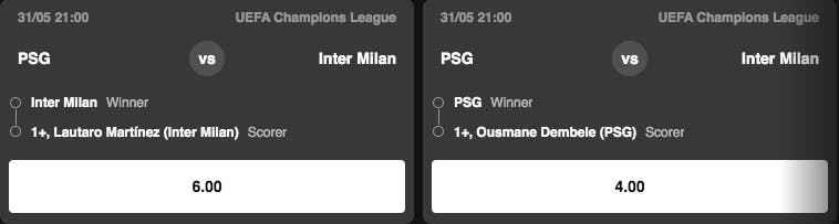 Champions League | PSG - Inter Milan | Golden Vegas Sport
