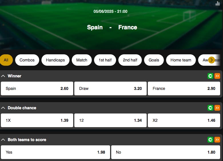 Nations League | Espagne-France | Golden Vegas Sport