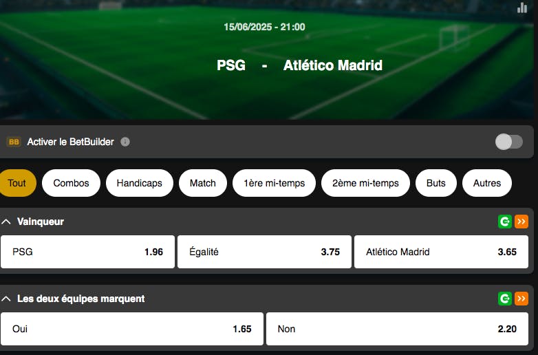Coupe du Monde des Clubs | PSG - Atletico Madrid | Golden Vegas Sport