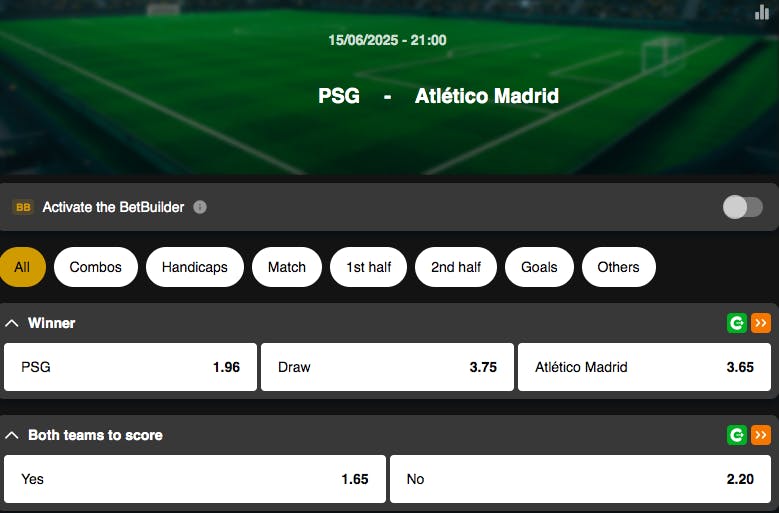 Coupe du Monde des Clubs | PSG - Atletico Madrid | Golden Vegas Sport