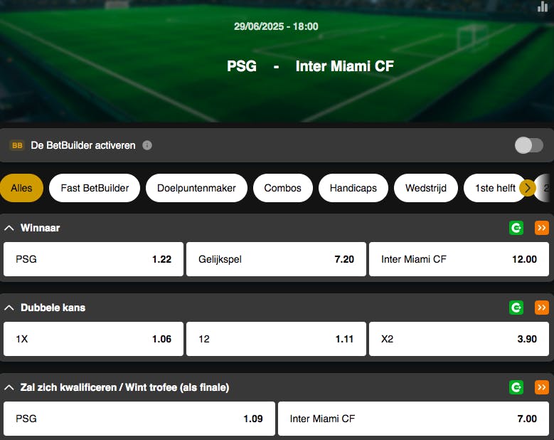 Wereldbeker voor Clubs | PSG - Inter Miami | Lionel Messi | Golden Vegas Sport