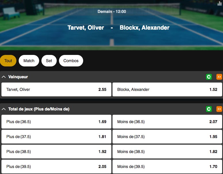 Qualifications Wimbledon | Oliver Talvet - Alexander Blockx | Golden Vegas Sport