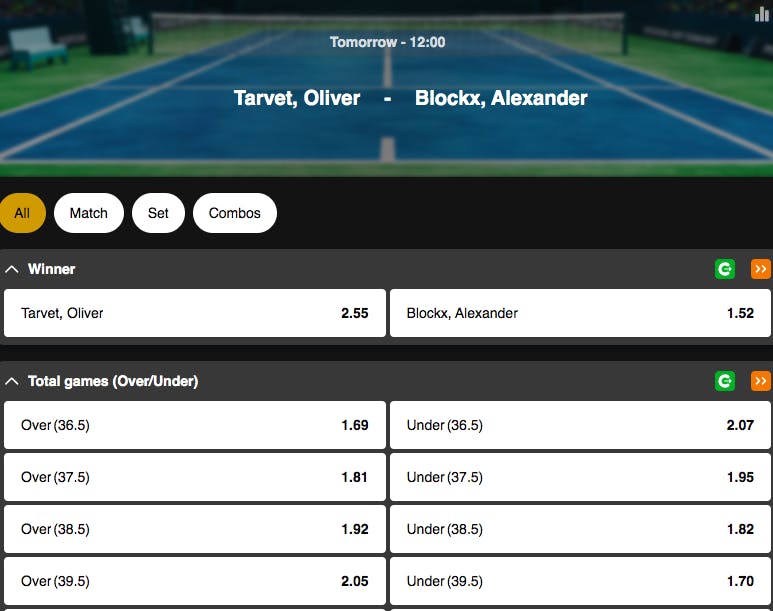 Qualifications Wimbledon | Oliver Talvet - Alexander Blockx | Golden Vegas Sport