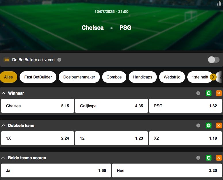 Finale Wereldbeker voor Clubs | Chelsea – PSG | Golden Vegas Sport