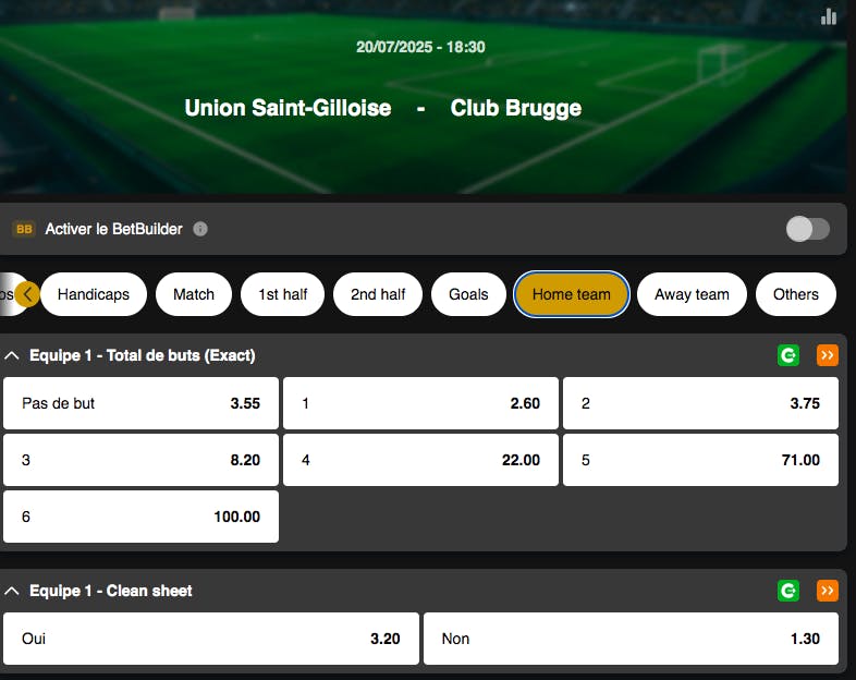 Supercoupe de Belgique | Union Saint-Gilloise - Club Bruges | Golden Vegas Sport