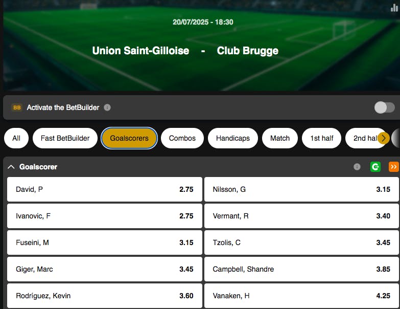 Belgian Supercup | Union Saint-Gilloise vs Club Brugge | Golden Vegas Sport