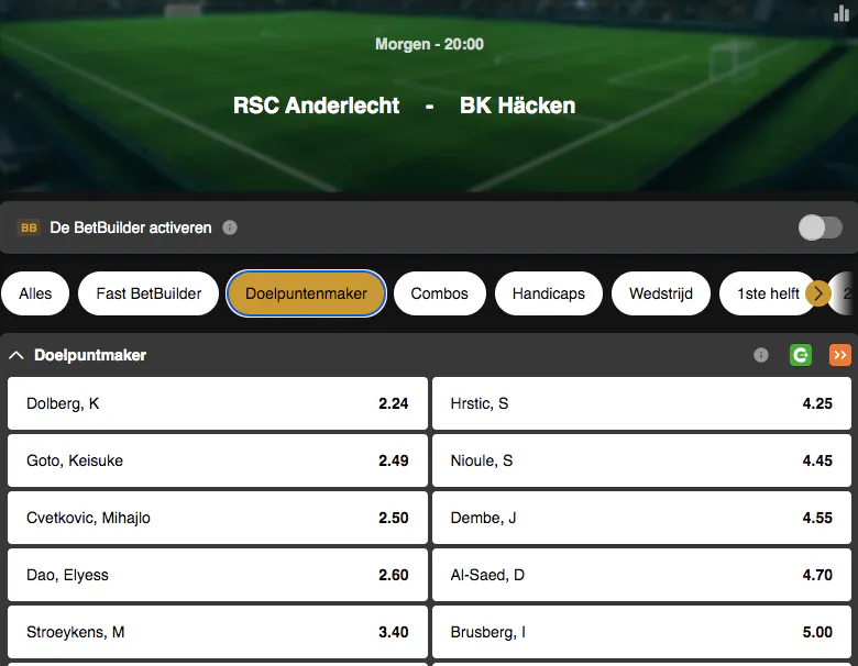 Tour préliminaire Europa League | Anderlecht - Häcken | Golden Vegas Sport